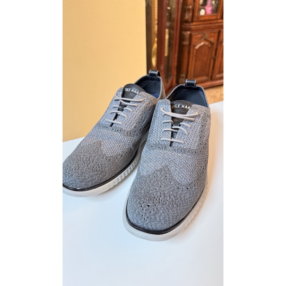 Cole Haan Zerogrand Stitchlite Wingtip Oxford Gray Mens 12 Casual Shoes‎